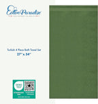 Cotton Paradise 4 Piece Turkish Bath Towels for Bathroom, Extra Large Soft Plush Towels Bathroom Set, Sage Green
