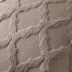 Set of 2 Soft Moroccan Throw Pillow Covers 16x16 Inch Plush Boho Decorative Pillow Cover Accent Cushion Case for Couch Sofa Bed, Deep Grey