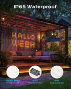 Brightown 540 RGBIC LED Smart Curtain Fairy Lights, 4.9x6.6ft Dynamic Color Changing Christmas String Lights with Remote, IP65 Waterproof Smart Wall Window Lights for Bedroom Living Room Garage