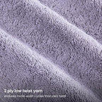 BIOWEAVES 100% Organic Cotton Bath Towel Set | 700 GSM Plush 6-Piece Premium Towel Set GOTS Certified, 2 Bath Towels, 2 Hand Towels & 2 Washcloths - Lavender
