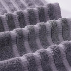 Modern Threads Organic Vines 6-Piece 100% Cotton Towel Set – Yarn Dyed Jacquard & Solid – Includes 2 Bath Towels, 2 Hand Towels, 2 Washcloths – Absorbent, Quick Dry, Soft & Durable – Lavender