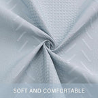 3D Embossed Pattern Shower Curtain, Simple and Chic Pattern Vintage Curtain for Bathroom, Waterproof Fabric Shower Curtains with Hooks, 36 W x 72 H, Fogblue
