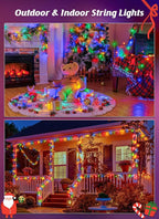 Brightown 4 Pack Solar String Lights Outdoor, Total 288Ft 800 LED Twinkle Fairy Lights Waterproof with 8 Modes Auto On/Off for Patio Tree Garden Party Home Wedding Christmas Decorations (Multicolor)