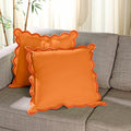 Folkulture Throw Pillow Covers | (20 x 20) Set of 2 Orange Fall Pillow Covers for Fall Living Room Decor | Boho Throw Pillow or Accent Pillow | Couch Pillow Cover for Thanksgiving Decorations