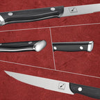imarku Steak Knives, Steak Knives Set of 8, Serrated Steak Knife Set with Pakkawood Ergonomic Handle, Japanese HC Steel Steak Knife and Gift Box, Birthday Gifts for Women and Man