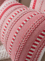 Christmas Lumbar Pillow Covers 14x36 Long, Farmhouse Boho Christmas Decorative Couch Pillow Cases, Red Accent Pillows of Bed, Sofa Bedroom Living Room Home Decor Cushion Cover, Pack of 1