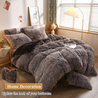 XeGe Faux Fur Throw Pillow Cases, Plush Shaggy Ultra Soft Pillow Covers, Fluffy Crystal Velvet Decorative Pillowcases, Furry Fuzzy Pillow Shams Zipper Closure, Set of 2 (Standard, Chocolate Ombre)