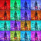 Toodour Christmas Lights RGB String Lights, 33ft 100 LED Color Changing String Light with Remote & Timer, Waterproof Xmas Tree Light for Home Yard New Year Party Indoor Outdoor Christmas Decorations