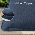 Sunbrella Decorative Outdoor Water Repellent Throw Pillows with Inserts, Set of 4, 16" x16" Pillows for Patio, Backyard, Bed, Couch, and Patio Furniture, Specrtum Indigo