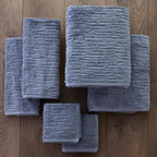 SKL Home CloudSoft Cotton Luxury 6-Piece Towel Set, Smoke Blue