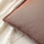 MIULEE Fall Decorative Linen Euro Sham Pillow Covers 24x24 Rust Red Boho Farmhouse Neutral Couch Throw Pillows for Bed Pack of 2 Accent Modern Pillowcase Sofa Livingroom Home Decor