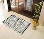Bedding Craft Handmade Woven Tonal Chindi Rugs 24x36-Inch Rectangle, Reversible Farmhouse Braided Cotton Rug - Grey Multi