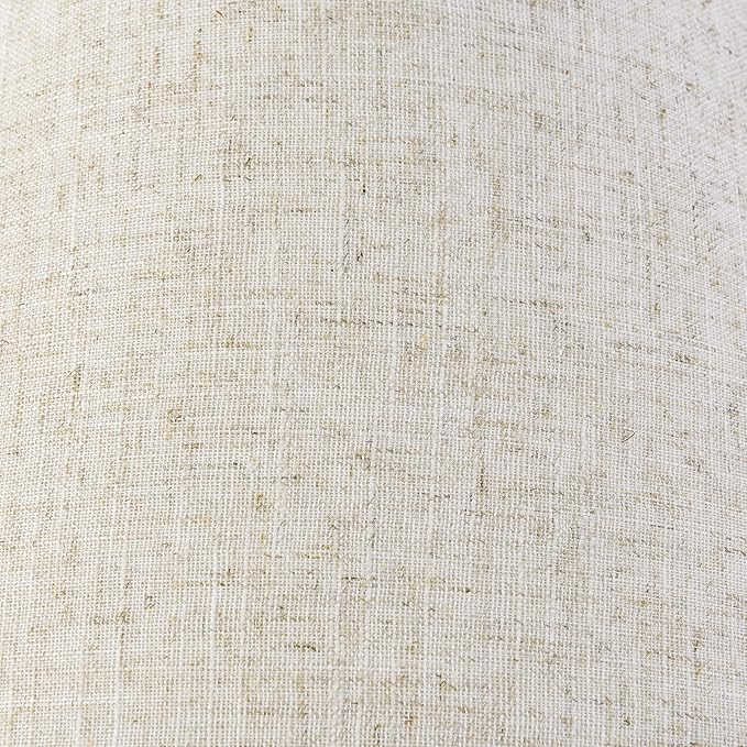 GO&SO 2Pc Beige Lamp Shade, 5.5'' Top x 10'' Bottom x 7.2'' Height, Small Barrel Lampshade for Table Lamp & Floor Light, Handcrafted Natural Linen, Spider Fitting