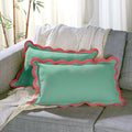 Folkulture Christmas Throw Pillow Covers 12x20 Lumbar – Decorative Couch Pillows for Living Room, Set of 2 Cute Outdoor Boho Pillow Covers, Green Xmas Throw Pillows for Christmas Décor