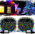 String Lights Outdoor & Indoor, 2Pack 600 LED Fairy Lights, 210ft Plug-in Waterproof Twinkle Light with 8 Modes for Christmas Tree Halloween Wedding Party Garden Patio Decorations(Multicolor)