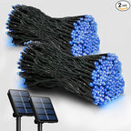2 Pack Solar String Lights Outdoor, 200 LED Extra-Long 72FT Solar Powered Lights with 8 Lighting Modes, Waterproof Outdoor Lighting Decoration for Garden, Patio, Balcony, Xmas, Wedding, Party