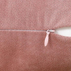 Jeneoo Decorative Dusty Rose Throw Pillow Covers Rustic Farmhouse Super Soft Square Chenille Comfy Solid Cushion Couch Cases for Sofa Bedroom Chair (Set of 2, 18 x 18 Inches)