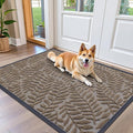 OLANLY Door Mat Indoor Outdoor Entrance, 47x32, Waterproof All-Weather All-Season Doormat, Sturdy Natural Rubber, Stain and Fade Resistant, Low Profile, Easy Clean Patio Entryway Mat, Brown