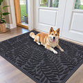 OLANLY Door Mat Indoor Outdoor Entrance, 47x32, Waterproof All-Weather All-Season Doormat, Sturdy Natural Rubber, Stain and Fade Resistant, Low Profile, Easy Clean Patio Entryway Mat, Black