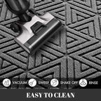 Yimobra Large Door Mat 47x24, All-Weather Waterproof Non-Slip Welcome Matt Outdoor, Heavy Duty Non Slip Doormat for Entryway for Patio and Garage Indoor, Easy Clean, Grey