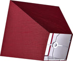 2 Pack 4"×9" × 8.3”inches Spider Small Burgundy Square Lampshades for Wall Lamps Table Lamps- Elegant Red Lampshades Replacement for Bedroom,Wall Mount,Natural Faux SIlk Red Shade By GO&SO