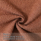 Jeneoo Ocher Decorative Square Thick Accent Terracotta Throw Pillow Covers Fine Textured Boucle Couch Cushion Case for Sofa Decor, Set of 2, 20 x 20 Inch