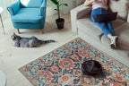 Keen Home Design 6x9 Rug - Machine Washable Area Rug with Non-Slip Backing, Ideal for Living Room, Dining Room, Bedroom - Vintage, Easy Clean, Durable, Low Pile Rug - (6' x 9')