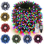 Toodour Christmas Lights RGB String Lights, 164ft 500 LED Color Changing String Light with Remote & Timer, Waterproof Xmas Tree Light for Home Yard New Year Party Indoor Outdoor Christmas Decorations