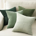 Topfinel SageGreen Throw Pillow Covers Set of 4,Mordern Cozy Cushion Cover with Corduroy,Soft Accent Forest Green Pillow Covers for Couch,Bed,Living Room Home Decor 22×22 Inch
