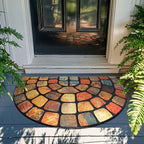 ubdyo Unique Design Door mat - Low Pile Front Doormat Outside Entrance for Efficient Dirt Trapping - All Weather Front Door Mat Indoor Entrance - Anti Slip Welcome Matt Outdoor - (36" x 24", Red)