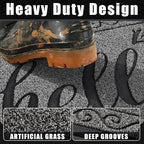 Yimobra Welcome Mats for Front Door 29.5x17, Heavy Duty Waterproof Outdoor Door Mat Outside Entrance, Non-Slip Low Profile Indoor Entryway Mat for Garage Patio, Black Gray