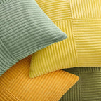 Topfinel Decorative Yellow Green Pillow Covers Set of 4,Boho Pillow Covers Soft and Cozy Velvet Double-Sided Designs,Mix and Match for Couch Boho Farmhouse Fall Home Decor 20x20 Inch
