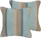 Sorra Home Sunbrella Indoor/Outdoor XL Corded Pillows, 24" x 24", Gateway Mist