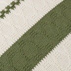 Fancy Homi Set of 2 Boho Moss Green Decorative Throw Pillow Cover 22x22 Inch for Couch Bed Sofa, Aesthetic Modern Organic Farmhouse Home Decor, Soft Cotton Cute Accent Macrame Woven Cushion Case