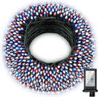 340 LED 90FT Christmas String Lights Outdoor, 12 Pro Modes and Timer Memory & Brightness, Plug in Waterproof Dark Green Wire Twinkle Light for for Xmas Yard Tree Wedding Party Decor Red White Blue