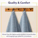 Ultra Soft & Plush Viscose from Bamboo Bath Sheets - 700 GSM Pack of 2 - Extra Large 70x35 in - Super Absorbent & Quick Drying (Chambray)
