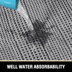 H.VERSAILTEX Upgraded Waffle Runner Rug Super Absorbent Non Slip Bath Rug for Bathroom Floor, Machine Washable Dry Fast, Beside Tub, 24" x 72", Dove