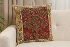 Charlotte Home Furnishings Tapestry Pillow Covers, Tree of Life Cushion Covers for Couch, Living Room 18x18 in, European Cotton Jacquard Woven for Cozy Bedroom Decor