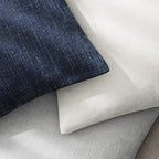 MIULEE Pack of 2 Decorative Throw Pillow Covers Soft Chenille Throw Pillows Solid Textured Cushion Covers for Couch Sofa Bedroom Living Room 20x20 Inch, Dark Blue