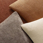 MIULEE Pack of 2 Decorative Throw Pillow Covers Soft Chenille Throw Pillows Solid Neutral Farmhouse Textured Cushion Covers for Couch Sofa Bedroom Living Room 20x20 Inch, Brown
