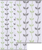 Modern Threads Organic Vines 6-Piece 100% Cotton Towel Set – Yarn Dyed Jacquard & Solid – Includes 2 Bath Towels, 2 Hand Towels, 2 Washcloths – Absorbent, Quick Dry, Soft & Durable – Gray