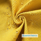 AmazerBath Waffle Shower Curtain, Mustard Yellow Fabric Shower Curtain with Waffle Weave Heavy Duty Hotel Quality, 72 x 72 Inches
