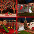 1500LED Christmas Lights Outdoor Use, 470ft 12 Modes Red and Green LED String Lights with Timer Dimmable, Waterproof Christmas Tree Lights for Xmas Patio Yard Fence Balcony Garden Party Decor