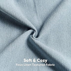 FUTEI Denim Blue Chenille Decorative Throw Pillow Covers 26x26 Inch Set of 2,Soft Cozy Faux Linen Textured Euro Pillow Shams,Farmhouse Home Decor for Couch Living Room