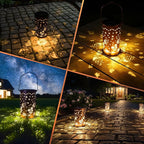 FLAGWIX Christmas Butterfly Gifts for Women Men - Solar Lanterns Outdoor Waterproof, Garden Decor for Outside - Motivational Birthday Gifts for Mom Grandma, Decorative Lantern for Garden Yard Patio