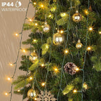 Mlambert Christmas Tree Lights, 7.5ft 16 Lines Fairy String Light, 8 Modes 480 LED Xmas Lighting with Remote Timer for Holiday, Warm White/Multicolor