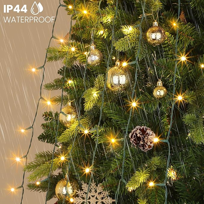 Mlambert Christmas Tree Lights, 7.5ft 16 Lines Fairy String Light, 8 Modes 480 LED Xmas Lighting with Remote Timer for Holiday, Warm White/Multicolor