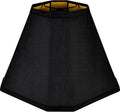 GO&SO Bell Lamp Shades Set of 1 Black Scalloped Lamp Shade, Replacement Lamp Shade For Floor & Table Lamp Shade, 6.5"Top x 13"Bottom x 11.2"Slant Height x 10.5''Vertical Height(Spider), Easy Assembly