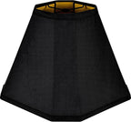 GO&SO Bell Lamp Shades Set of 1 Black Scalloped Lamp Shade, Replacement Lamp Shade For Floor & Table Lamp Shade, 6.5"Top x 13"Bottom x 11.2"Slant Height x 10.5''Vertical Height(Spider), Easy Assembly