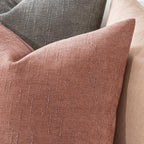 MIULEE Pack of 2 Decorative Throw Pillow Covers Soft Chenille Throw Pillows Solid Textured Cushion Covers for Spring Valentine's Day Couch Sofa Bedroom Living Room 20x20 Inch, Blush Pink